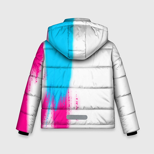 Зимняя куртка для мальчика Assassins Creed neon gradient style: по-вертикали / 3D-Черный – фото 2