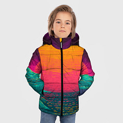 Куртка зимняя для мальчика Синтовый закат, цвет: 3D-красный — фото 2