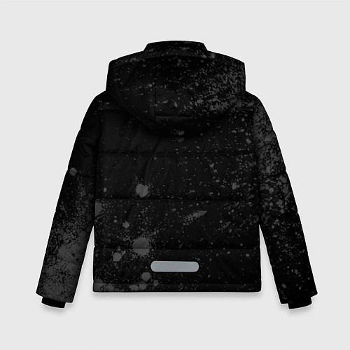 Зимняя куртка для мальчика Darling in the FranXX glitch на темном фоне: надпи / 3D-Черный – фото 2