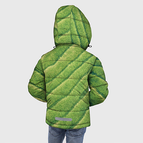 Зимняя куртка для мальчика Травяной паттерн / 3D-Красный – фото 4