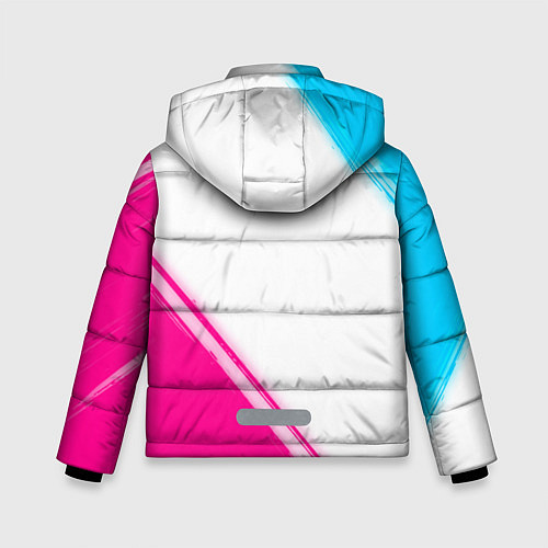 Зимняя куртка для мальчика Final Fantasy neon gradient style: надпись, символ / 3D-Черный – фото 2