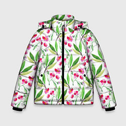 Куртка зимняя для мальчика Tender flowers, цвет: 3D-светло-серый