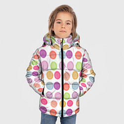 Куртка зимняя для мальчика Цветные кружочки, цвет: 3D-светло-серый — фото 2
