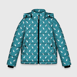 Куртка зимняя для мальчика Зайчик в скафандре, цвет: 3D-светло-серый