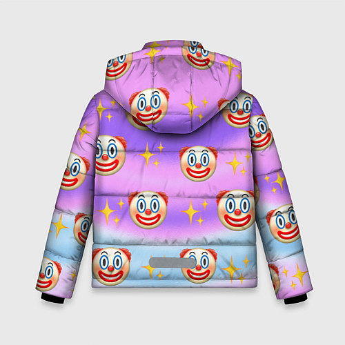 Зимняя куртка для мальчика Узор с Клоунами / 3D-Черный – фото 2