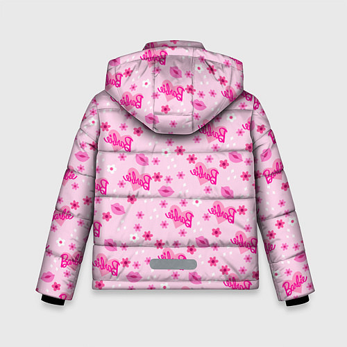Зимняя куртка для мальчика Барби, сердечки и цветочки / 3D-Черный – фото 2