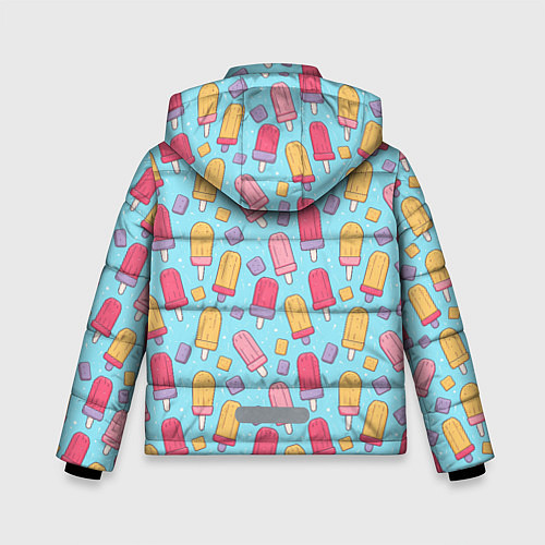 Зимняя куртка для мальчика Разноцветные эскимо, паттерн / 3D-Красный – фото 2