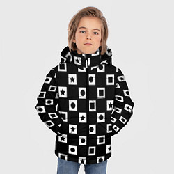 Куртка зимняя для мальчика Геометрические узоры, цвет: 3D-светло-серый — фото 2