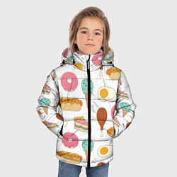 Куртка зимняя для мальчика Tasty food, цвет: 3D-черный — фото 2
