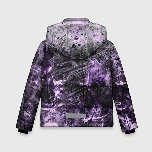 Зимняя куртка для мальчика Текстура - Lilac smoke / 3D-Черный – фото 2