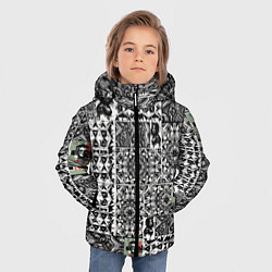 Куртка зимняя для мальчика Орнамент древних цивилизаций, цвет: 3D-светло-серый — фото 2