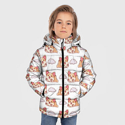 Куртка зимняя для мальчика Corgi dreams, цвет: 3D-светло-серый — фото 2