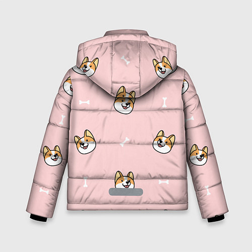 Зимняя куртка для мальчика Pink corgi / 3D-Светло-серый – фото 2