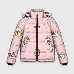 Куртка зимняя для мальчика Pink corgi, цвет: 3D-красный