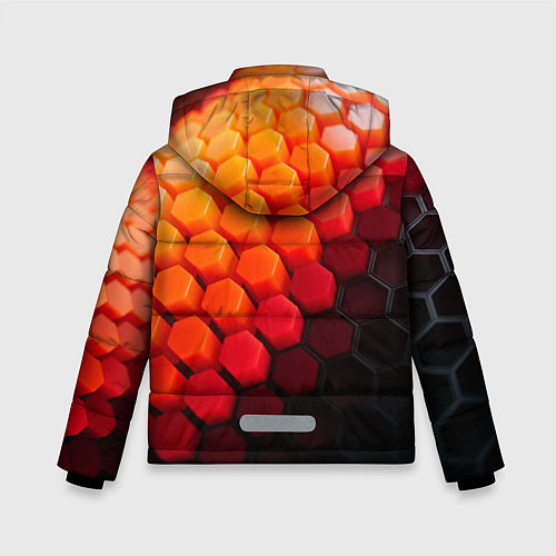 Зимняя куртка для мальчика Hexagon orange / 3D-Черный – фото 2