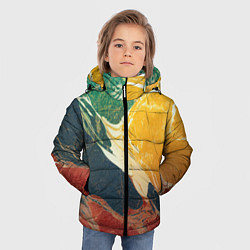 Куртка зимняя для мальчика Мраморная радуга, цвет: 3D-светло-серый — фото 2