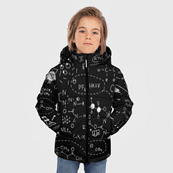 Куртка зимняя для мальчика Химические формулы на чёрном, цвет: 3D-черный — фото 2