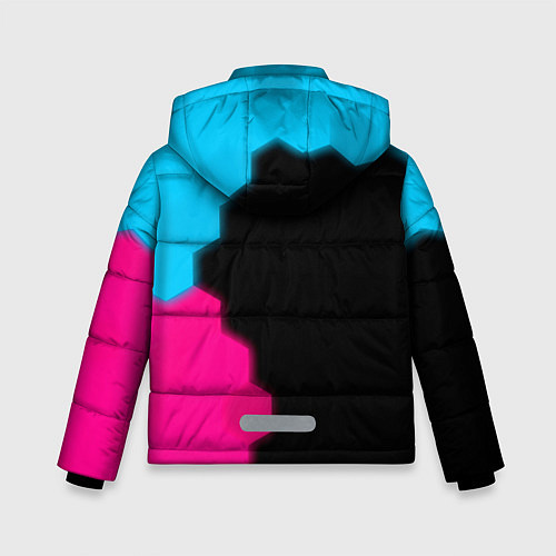 Зимняя куртка для мальчика Saab - neon gradient: по-вертикали / 3D-Черный – фото 2