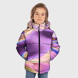 Куртка зимняя для мальчика Голографический арт, цвет: 3D-черный — фото 2