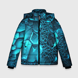 Куртка зимняя для мальчика Ледяные разломленные плиты, цвет: 3D-красный
