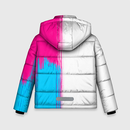 Зимняя куртка для мальчика Valorant neon gradient style: по-вертикали / 3D-Черный – фото 2