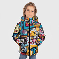 Куртка зимняя для мальчика Стрит арт, цвет: 3D-черный — фото 2