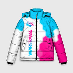 Зимняя куртка для мальчика Warframe neon gradient style: по-вертикали