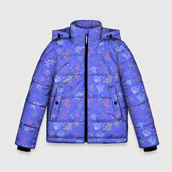 Куртка зимняя для мальчика Морской паттерн, цвет: 3D-черный