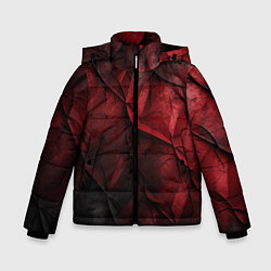 Куртка зимняя для мальчика Black red texture, цвет: 3D-красный