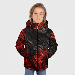 Куртка зимняя для мальчика Black red texture, цвет: 3D-черный — фото 2