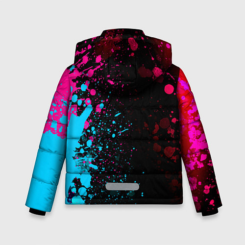 Зимняя куртка для мальчика Cowboy Bebop - neon gradient: по-вертикали / 3D-Черный – фото 2