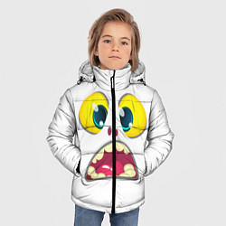 Куртка зимняя для мальчика Симпатичное мультяшное лицо монстра, цвет: 3D-красный — фото 2