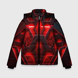Куртка зимняя для мальчика Red space abstract, цвет: 3D-красный