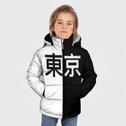 Куртка зимняя для мальчика Tokyo - Иероглифы, цвет: 3D-красный — фото 2
