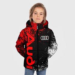 Куртка зимняя для мальчика Ауди - красный и белый, цвет: 3D-красный — фото 2