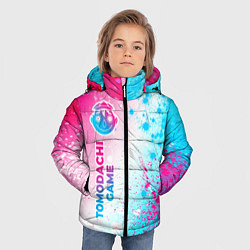 Куртка зимняя для мальчика Tomodachi Game neon gradient style: по-вертикали, цвет: 3D-черный — фото 2