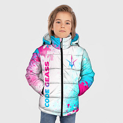Куртка зимняя для мальчика Code Geass neon gradient style: надпись, символ, цвет: 3D-черный — фото 2