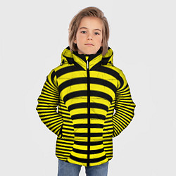 Куртка зимняя для мальчика Осиная талия - полосатая иллюзия, цвет: 3D-светло-серый — фото 2