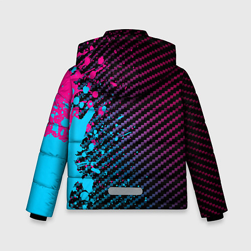 Зимняя куртка для мальчика BYD - neon gradient: по-вертикали / 3D-Черный – фото 2