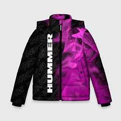 Куртка зимняя для мальчика Hummer pro racing: по-вертикали, цвет: 3D-черный