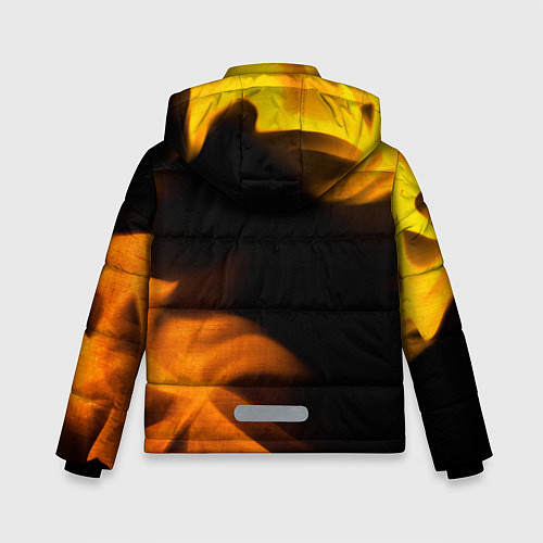 Зимняя куртка для мальчика Opel - gold gradient: надпись, символ / 3D-Черный – фото 2
