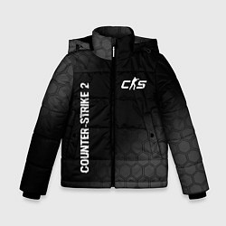 Куртка зимняя для мальчика Counter-Strike 2 glitch на темном фоне: надпись, с, цвет: 3D-черный