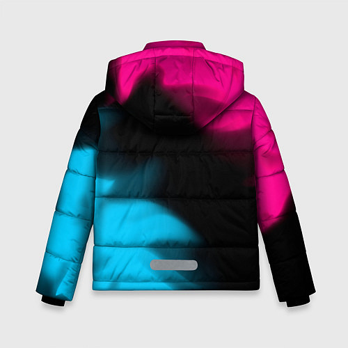 Зимняя куртка для мальчика Jaguar - neon gradient: надпись, символ / 3D-Черный – фото 2