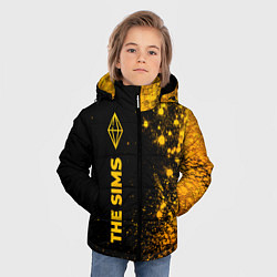 Куртка зимняя для мальчика The Sims - gold gradient: по-вертикали, цвет: 3D-черный — фото 2