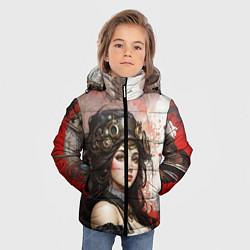 Куртка зимняя для мальчика Машинистка паровых машин, цвет: 3D-светло-серый — фото 2