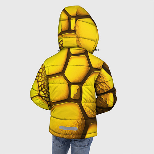 Зимняя куртка для мальчика Желтые объемные плиты / 3D-Красный – фото 4