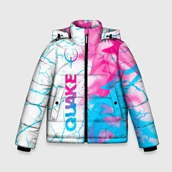 Куртка зимняя для мальчика Quake neon gradient style: по-вертикали, цвет: 3D-черный