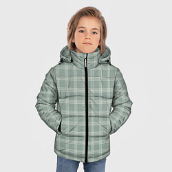 Куртка зимняя для мальчика Клетка бледно-зелёный, цвет: 3D-светло-серый — фото 2