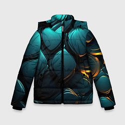 Куртка зимняя для мальчика Объемные большие плиты, цвет: 3D-светло-серый