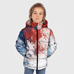 Куртка зимняя для мальчика Краски в цветах России, цвет: 3D-светло-серый — фото 2